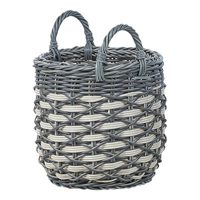 Set of 3 Plant Pots GEFIRA PE Rattan 31/39/49 cm Grey