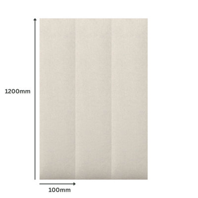 Set of 3 Rectangle Upholstered Wall Panels (120X10CM) Plush Velvet