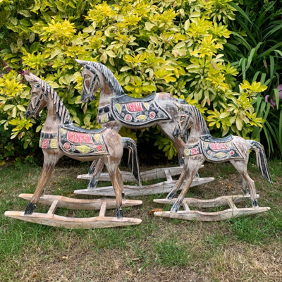 Decorative wooden clearance rocking horse