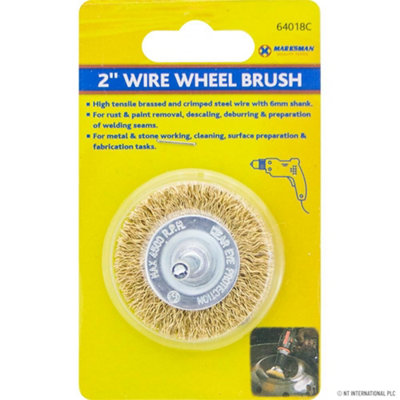 Set Of 3 Rotary Steel Wire Wheel Brush 2 Inch Drill Polishing Set For Rust Removal