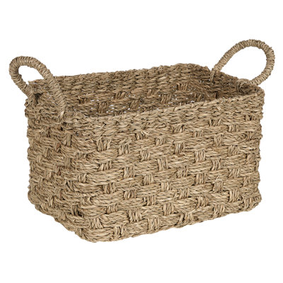 Set of 3 Seagrass Baskets Light HOIAN