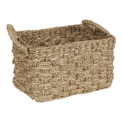 Set of 3 Seagrass Baskets Light HOIAN