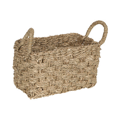 Set of 3 Seagrass Baskets Light HOIAN