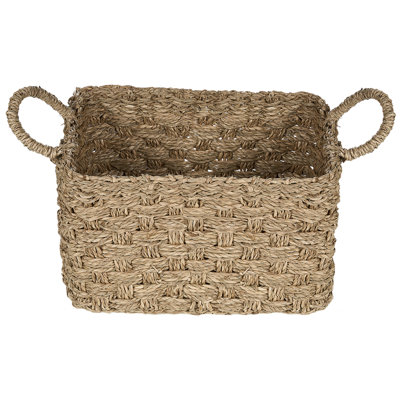 Set of 3 Seagrass Baskets Light HOIAN