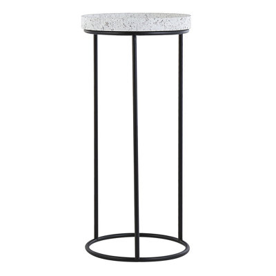 Set of 3 Side Tables Granite Effect TEXON