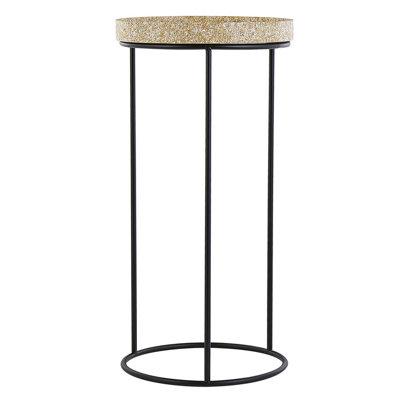 Set of 3 Side Tables Granite Effect TEXON