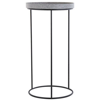 Set of 3 Side Tables Granite Effect TEXON