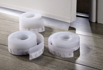 Set of 3 Silicone Door and Window Seals - High Quality TPE Draught Excluder Strips 2.5, 3.5 & 4.5cm Widths - Each Roll Measures 5m Price Comparisons | Compare The Build