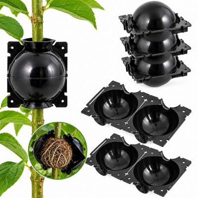 Set of 3 Small Plant Rooting Balls High Pressure Propagation Boxes for ...