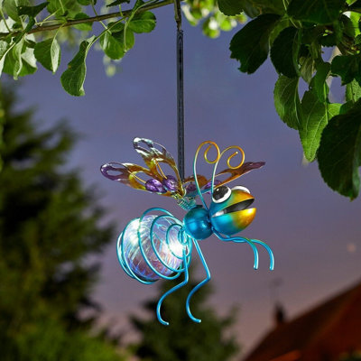 Set of 3 Solar Powered Bug Lights - Weather Resistant Novelty Outdoor ...