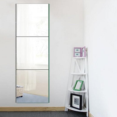 8-Pack 10" X 12" Frameless Wall Mounted Mirror Tiles – Glass Wall Decor, Polished