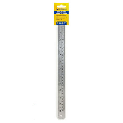 Set Of 3 Stainless Steel Rule 12 Inch Metal Set Engineers Measuring Ruler Hand Tool 300Mm