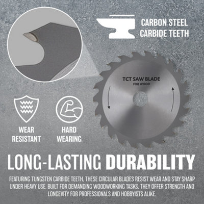 7-1/4 Inch Circular Saw Blade 40 Teeth TCT Carbide – 7.25 184mm For Wood Cutting