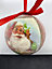 Set of 3 Traditional Santa Christmas Tree Decoration Baubles 75mm