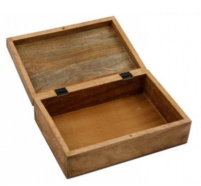 Set of 3 Vintage General Store Mango Wood Decorative Storage Boxes