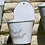 Set of 3 Wall Mounted Distressed Zinc Indoor/Outdoor Garden Planter Pots