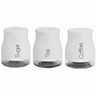 Set Of 3 White Storage Canisters Tea Coffee Sugar Jars Pots Food Containers