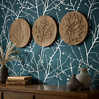 Set of 3 Wood Leaves Trio Wooden Wall Art