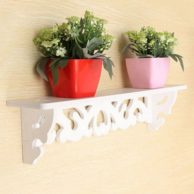 Set of 3 Wooden Wall Rack Floating Shelf Display Rack