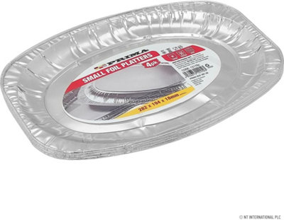 Set Of 32 Disposable Foil Oval Platters Small Oval Aluminium Food