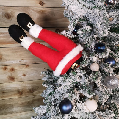 Set of 35cm Santa Legs Decoration to Stick out of your Christmas Tree Price Comparisons | Compare The Build