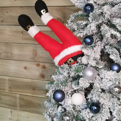 Set of 35cm Santa Legs Decoration to Stick out of your Christmas