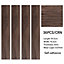 Set of 36 Brown Rustic Lifelike Wood Grain Effect Self Adhesive PVC Flooring Planks Waterproof, 5m² Pack