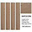 Set of 36 Brown Rustic Style Wood Grain Self Adhesive Plank PVC Laminate Flooring, 5m² Pack