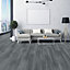 Set of 36 Dark Grey Rustic Style Wood Effect Plank Self Adhesive PVC Flooring, 5m² Pack