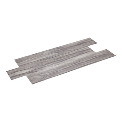 Set of 36 Grey Rustic Wood Grain Effect Self Adhesive Plank PVC Flooring Waterproof Covering 5m²