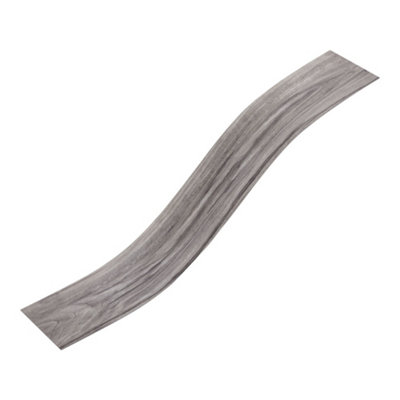 Set of 36 Grey Rustic Wood Grain Effect Self Adhesive Plank PVC Flooring Waterproof Covering 5m²