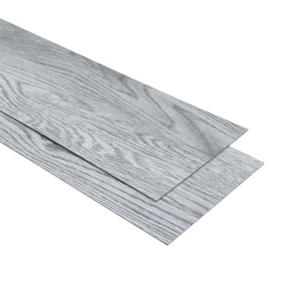 Set of 36 Grey Rustic Woodgrain Effect Self Adhesive Waterproof PVC Flooring Tile Covering 5m²