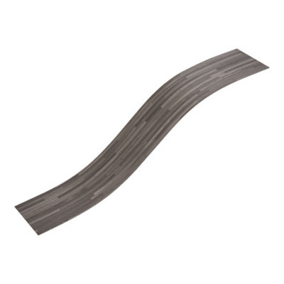 Set of 36 Grey Wood Grain Effect Self Adhesive Plank PVC Flooring Waterproof Covering 5m²