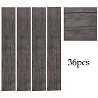 Set of 36 PVC Wooden Self Adhesive Laminate Flooring Planks for Home Decor