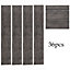 Set of 36 PVC Wooden Self Adhesive Laminate Flooring Planks for Home Decor
