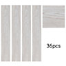 Set of 36 Rustic Lifelike Wood Grain Self Adhesive Plank PVC Laminate Flooring, 5m² Pack