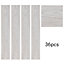 Set of 36 Rustic Lifelike Wood Grain Self Adhesive Plank PVC Laminate Flooring, 5m² Pack