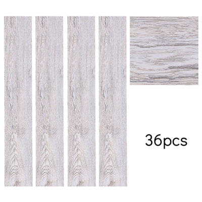 Set of 36 Self Adhesive Laminate Flooring Plank for Home Decor DIY at B&Q
