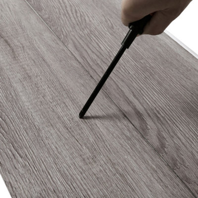 Set of 36 Self Adhesive Plank PVC Flooring Rustic Style Waterproof Wood Grain Flooring Covering 5m²