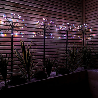 Set of 4 1m Sputnik Path Finder Christmas Lights Decoration with Rainbow LEDs Price Comparisons | Compare The Build