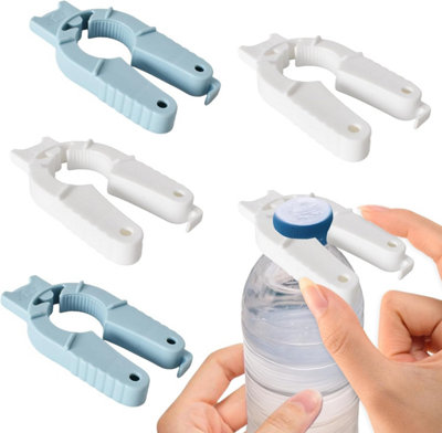 Set of 4 3-in-1 Plastic Bottle Openers with Screw Cap Grip, Easy to Use