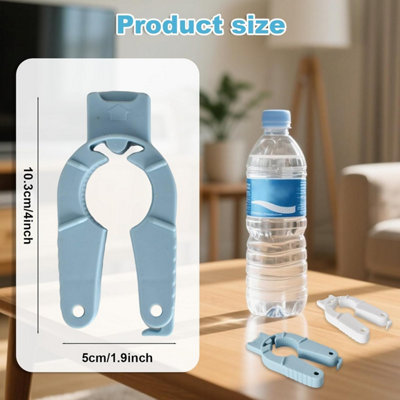 Set of 4 3-in-1 Plastic Bottle Openers with Screw Cap Grip, Easy to Use