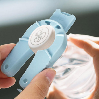 Set of 4 3-in-1 Plastic Bottle Openers with Screw Cap Grip, Easy to Use