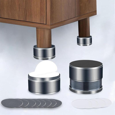 Set Of 4 Adjustable Bed And Furniture Risers, Adjustable Metal ...