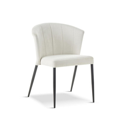 Set of 4 AV White Fabric Lounge/ Dining Chair