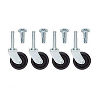 Set of 4 Bed Castor Wheels With Inserts