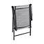 Set of 4 Black Metallic Frame and Fabric Foldable Outdoor Chairs