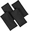 Set Of 4 Black Polyester Square Napkins Table Cloth Wedding Hotel Linen Dinner Party