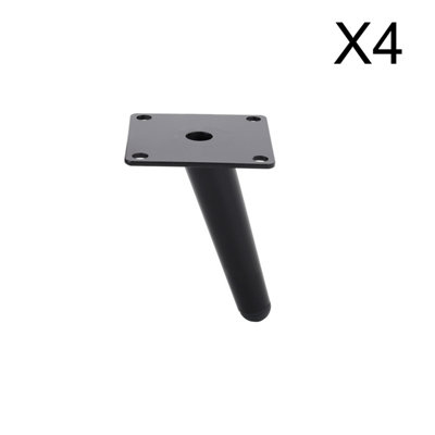Set of 4 Black Tapered Industrial Metal Coffee Table Legs Furniture Leg Cabinet Feet H 12 cm Price Comparisons | Compare The Build