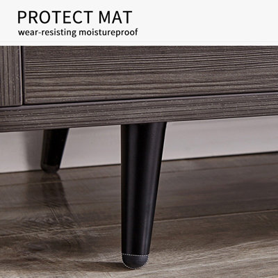 Set of 4 Black Tapered Industrial Metal Coffee Table Legs Furniture Leg Cabinet Feet H 12 cm